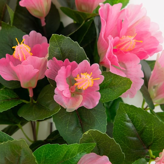 19" UV Resistant Artificial Hibiscus Bushes, 3ct.
